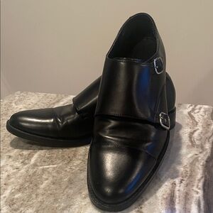 Cole Haan Black Double Monk Strap Oxfords